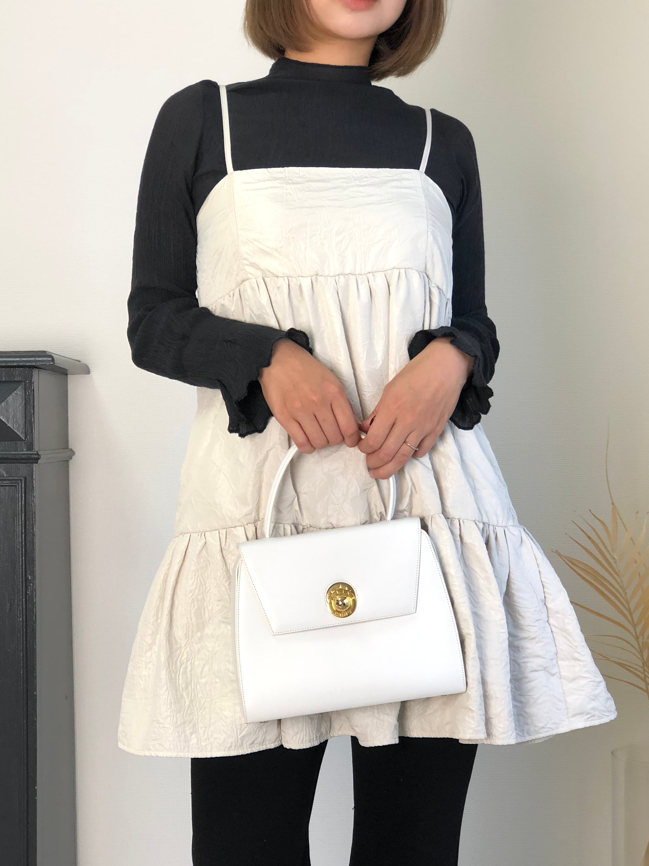 CELINE セリーヌ ハンドバッグ ホワイト スターボール レザー vintage ヴィンテージ オールド 4tutme