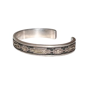 Dan Jackson silver rag overlay bangle