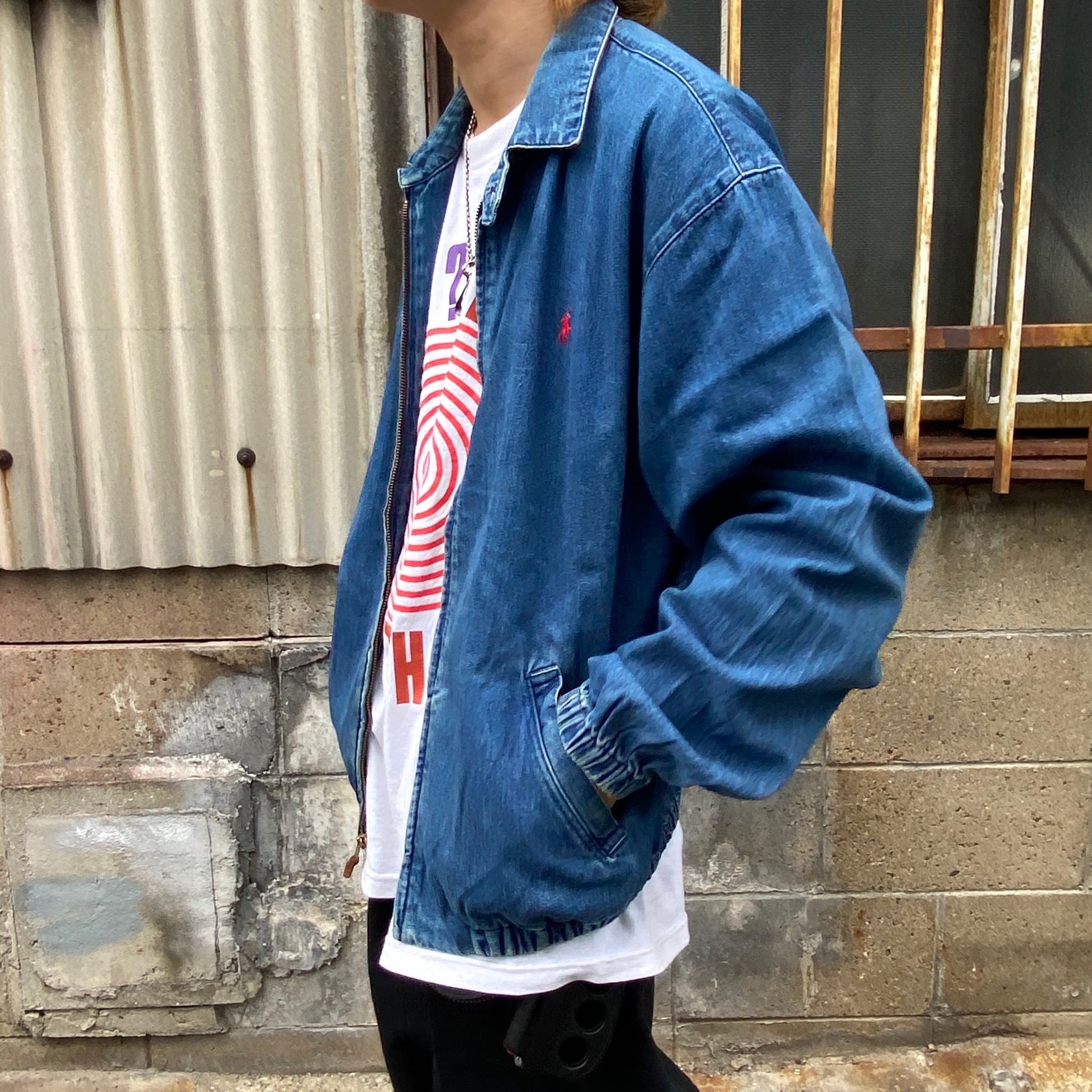 90'sPOLObyラルフローレンデニムスイングトップジャケット 65%OFF