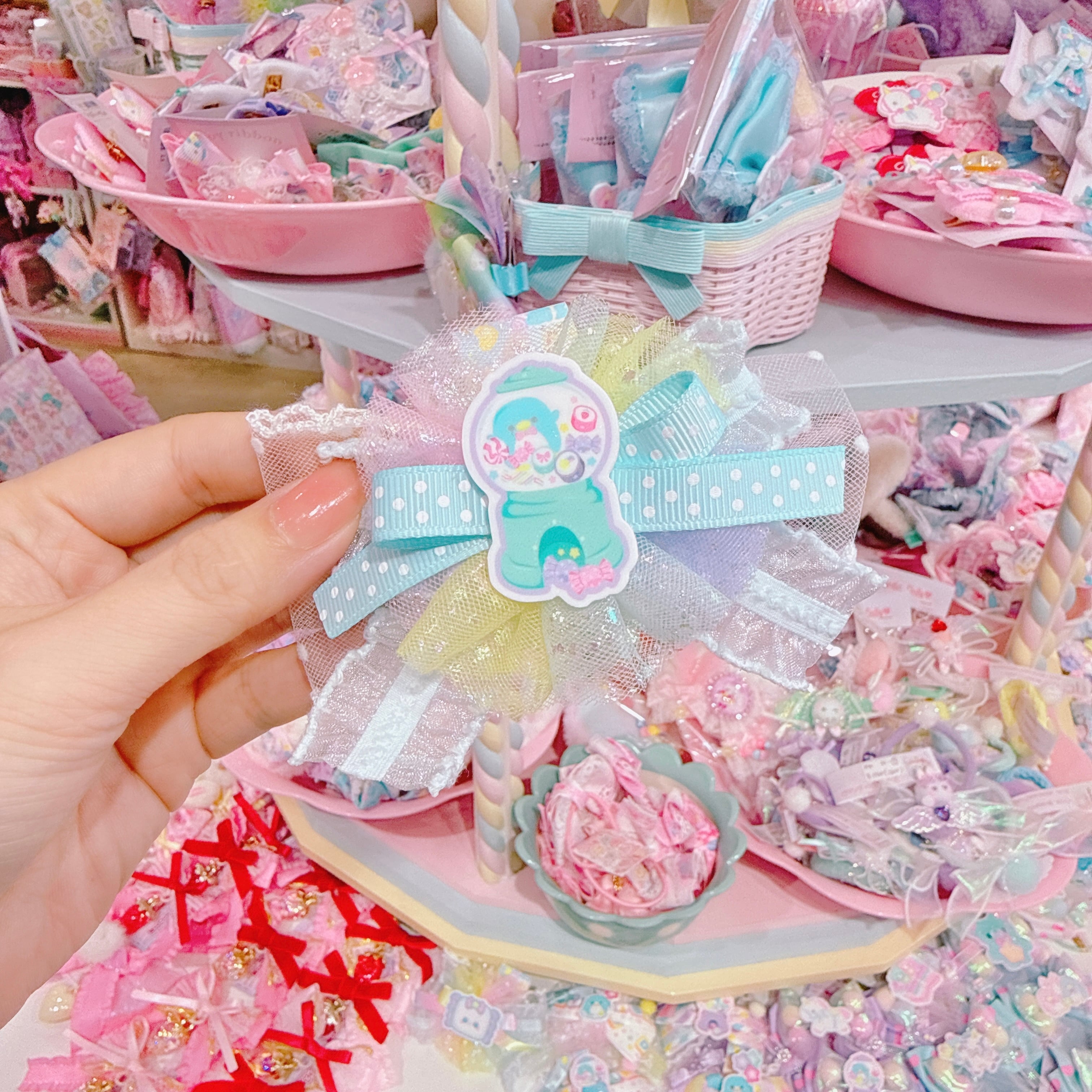 【P6】9-22チュールヘアクリップ