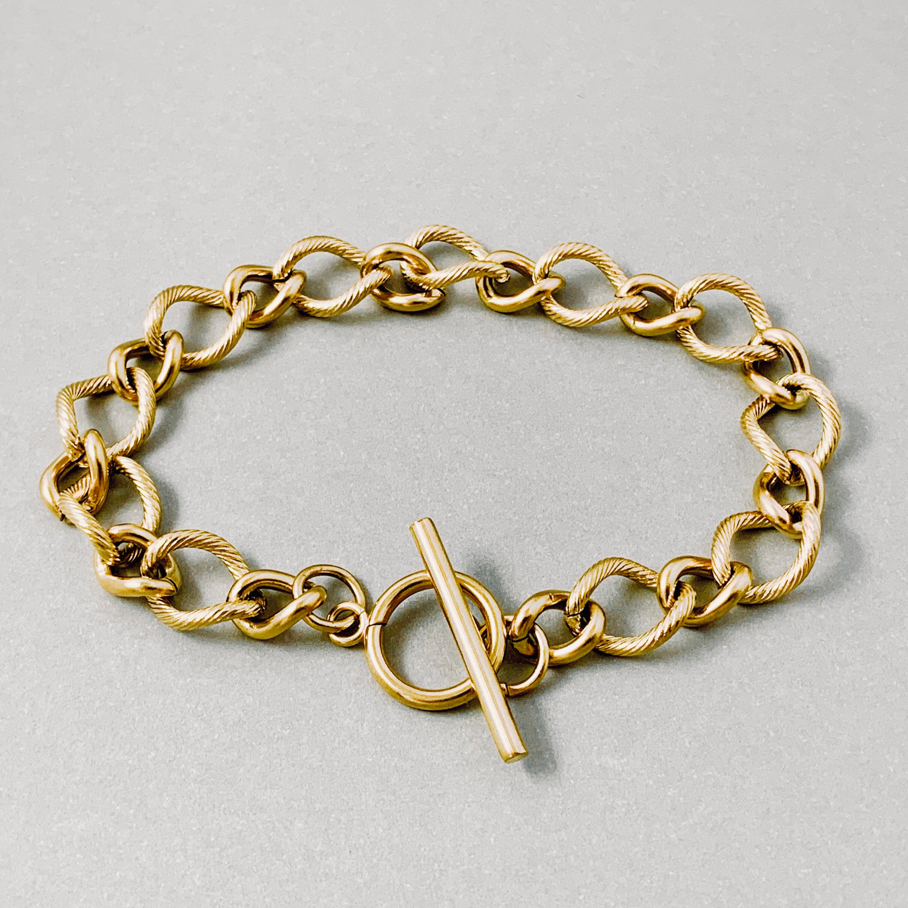 Twist Chain Bracelet #339 Gold