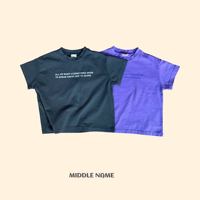 【取寄】middle name｜lettering short sleeve tee｜レタリング半袖T｜S-JM｜kids&jr｜26 summer