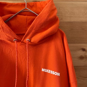 【Hanes】企業系 McKesson ワンポイント ロゴ スウェットパーカー プルオーバー  XL オーバーサイズ US古着