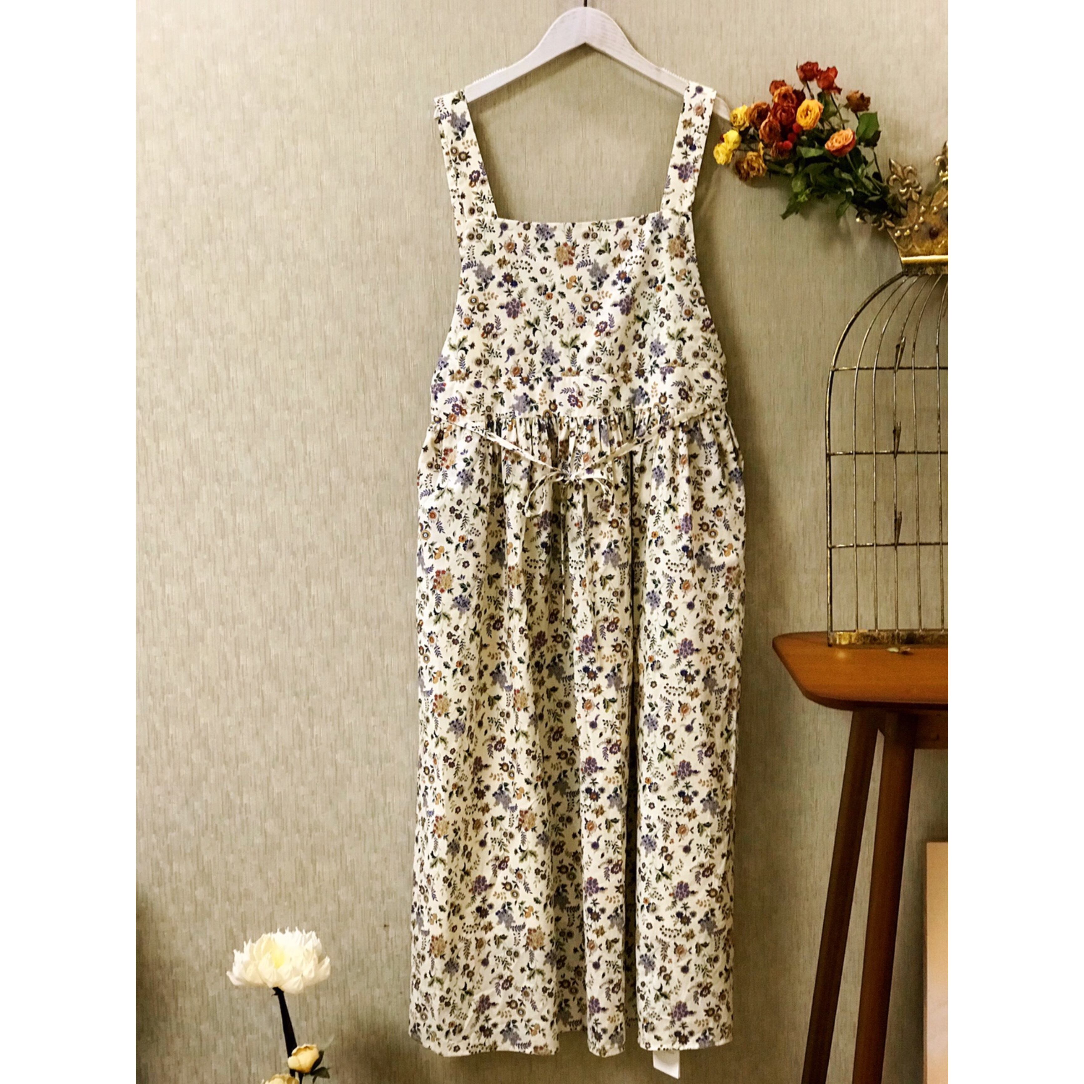 フラワープリントキャミソールワンピース ー695 Frid