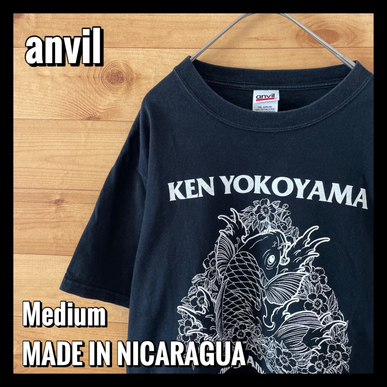 【anvil】バンドTシャツ KEN YOKOYAMA 2007 ツアーTシャツ ロックt 横山健 バックプリント US古着