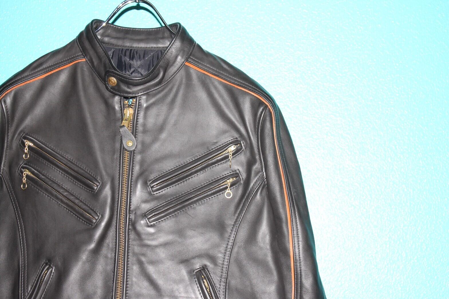 ☆R.B.Cステアハイドレザーシングルライダース34TALON 90sマッコイ ☆R.B.Cステアハイドレザーシングルライダース34TALON 90sマッコイ