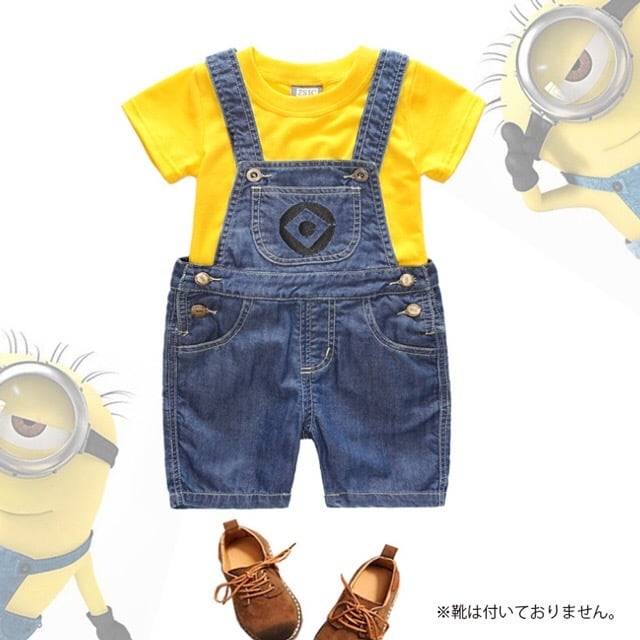 大人気 ミニオン コスプレ キッズ 子供服 オーバーオール 半袖 Oshirurukoshop