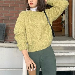 フロントケーブルニットプルオーバー　A1201