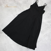 社交ダンス 衣装 スタンダード ドレス ワンピース レッスンウェア パーティドレス Sanline サンリーヌ 黒 無地 シンプル ラインストーン ブラック系 クラシック おしゃれ 可愛い エレガント フォーマル ステージ 舞台 日本製 謝恩会 発表会 ダンス発表会 特別な日 柔らかい 着心地良い シルエット 美しい レディース 体型カバー 丈長 シンプルドレス