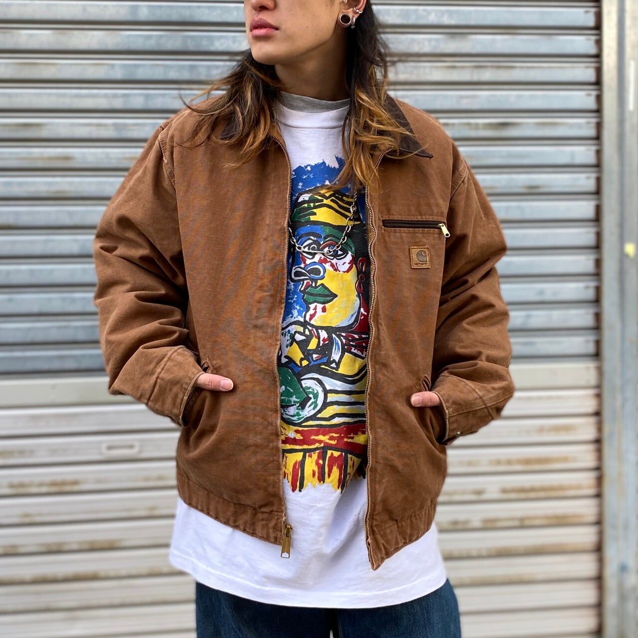 Carhartt カーハート デトロイトジャケット ブラウン  Lサイズ