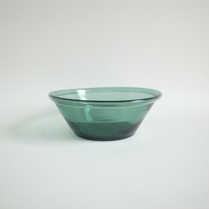 Green glass bowl