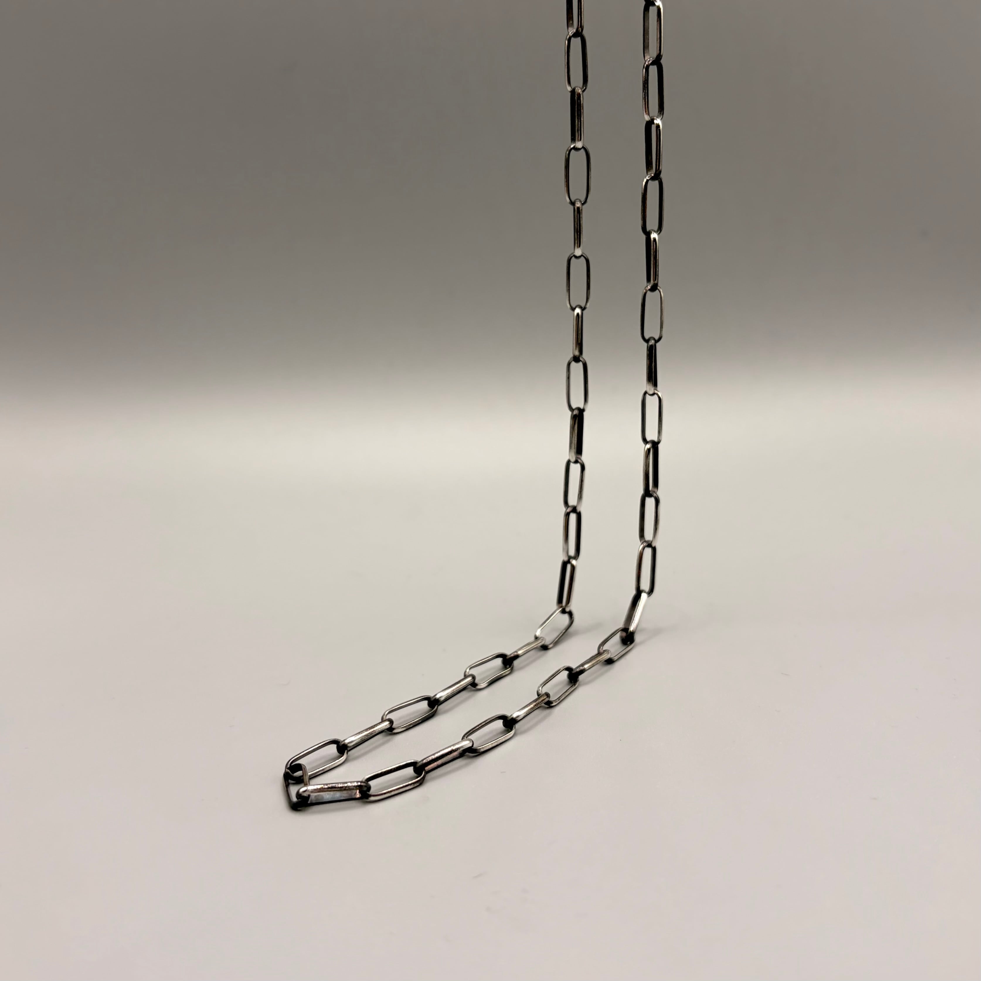 インディアンジュエリー・カットあずき925チェーン（6㍉） カットアズキチェーン タイプ100-4c 60cm シルバーネックレス シルバー
