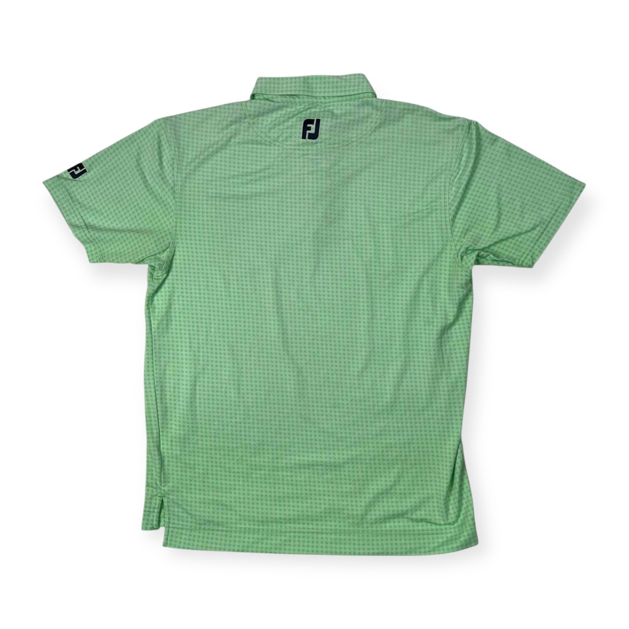 FOOTJOY フットジョイ ゴルフ チェック柄 BD 半袖 ポロシャツ サイズ XL /メンズ/ライムグリーン系
