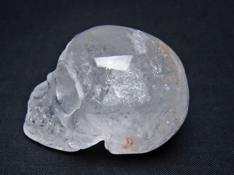 水晶 ドクロ スカル 置物 一点物 虹入り 145-1842 | 天然石