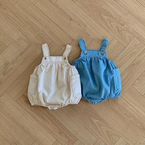 【夏作】ポケット付きサロペットロンパース　全2色