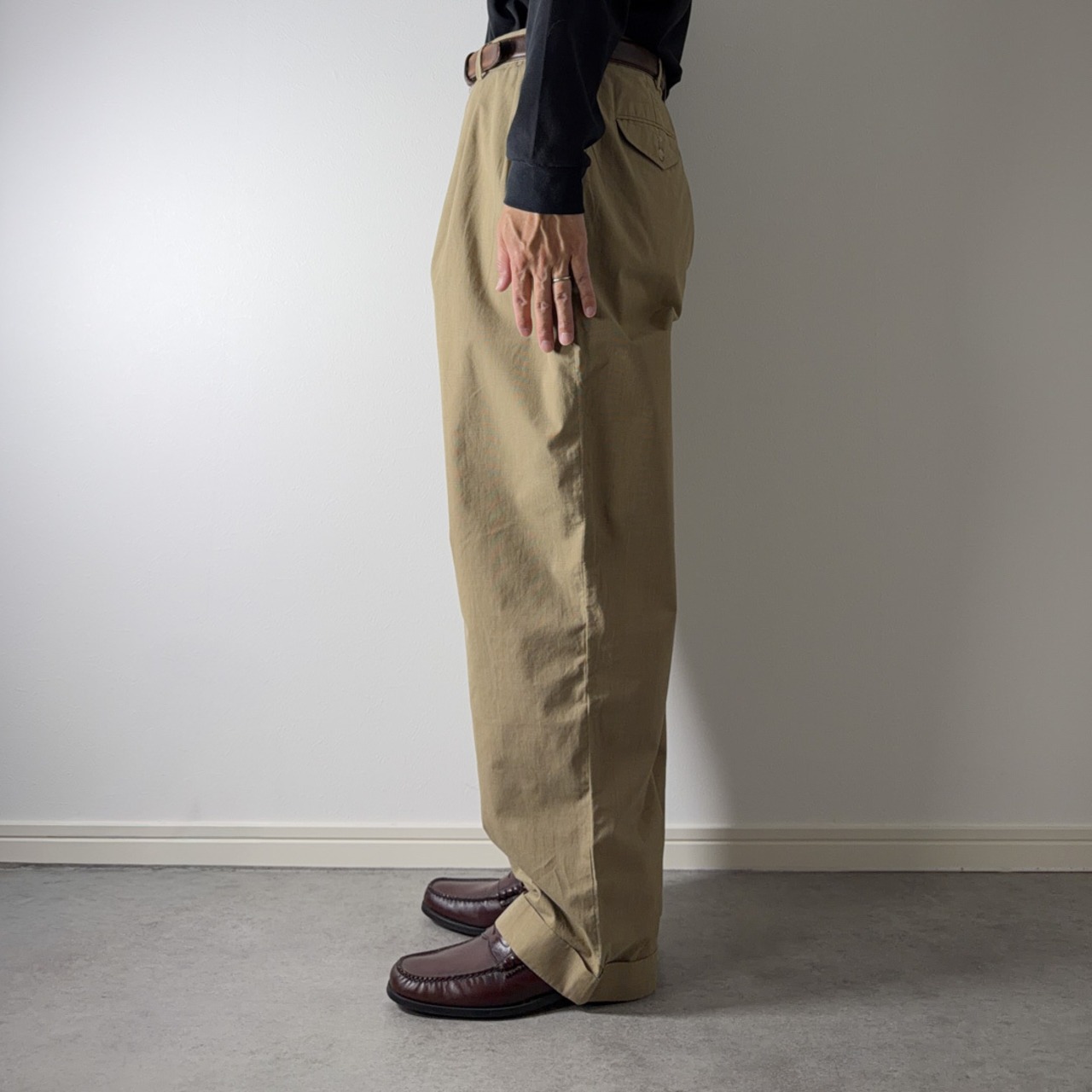 Polo by Ralph Lauren Glen Plaid Cotton Trousers [W34L29.5相当] 古着 - 17
