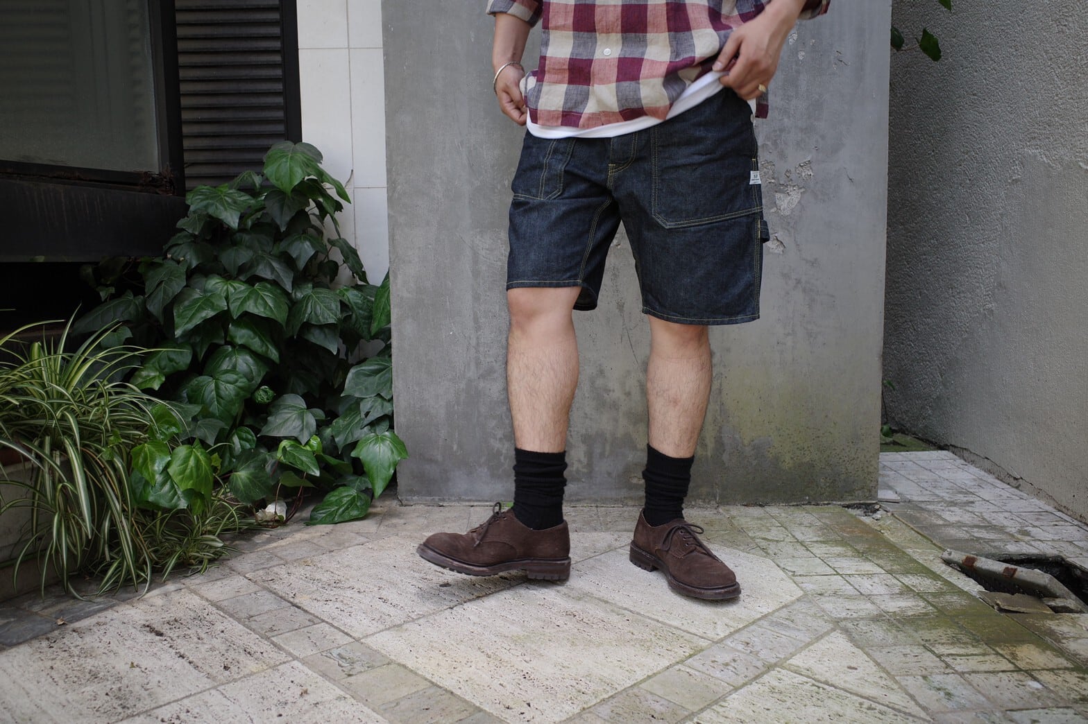 SASSAFRAS(ササフラス) / Fall Leaf Gardener Pants 1/2 -Indigo