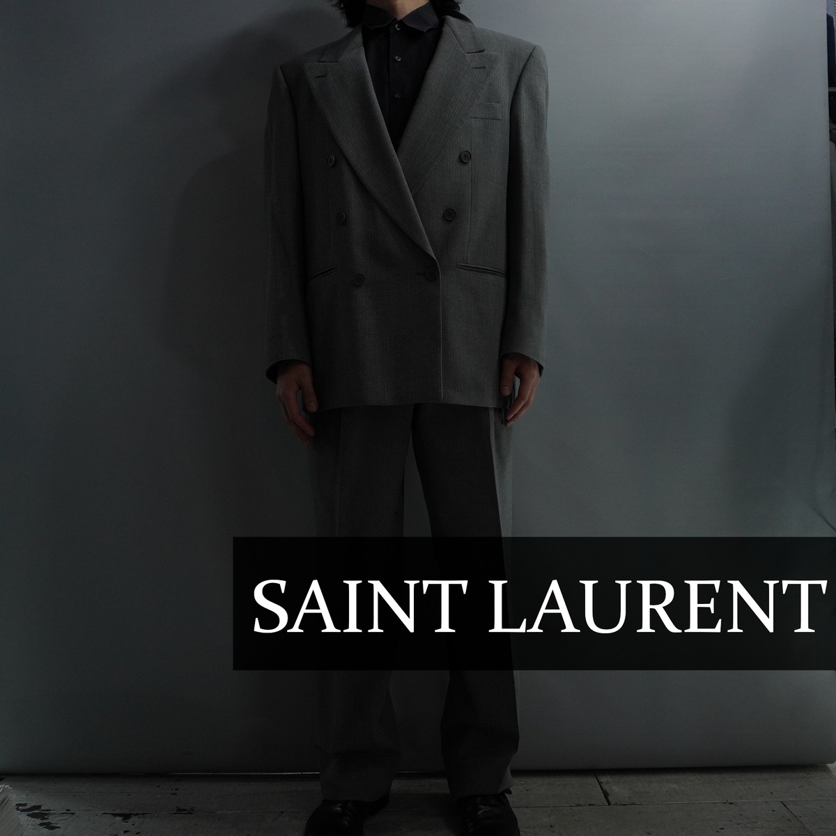 Yves Saint Laurent】 イヴサンローラン ダブルスーツ セットアップ 