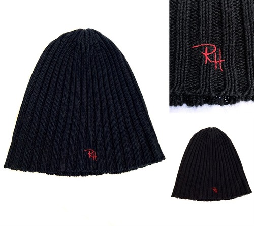 新品同様　Ron Herman　ロンハーマン　2019　完売　カシミア　ニットキャップ　ビーニー　ブラック×レッド　 メンズ レディース　男女