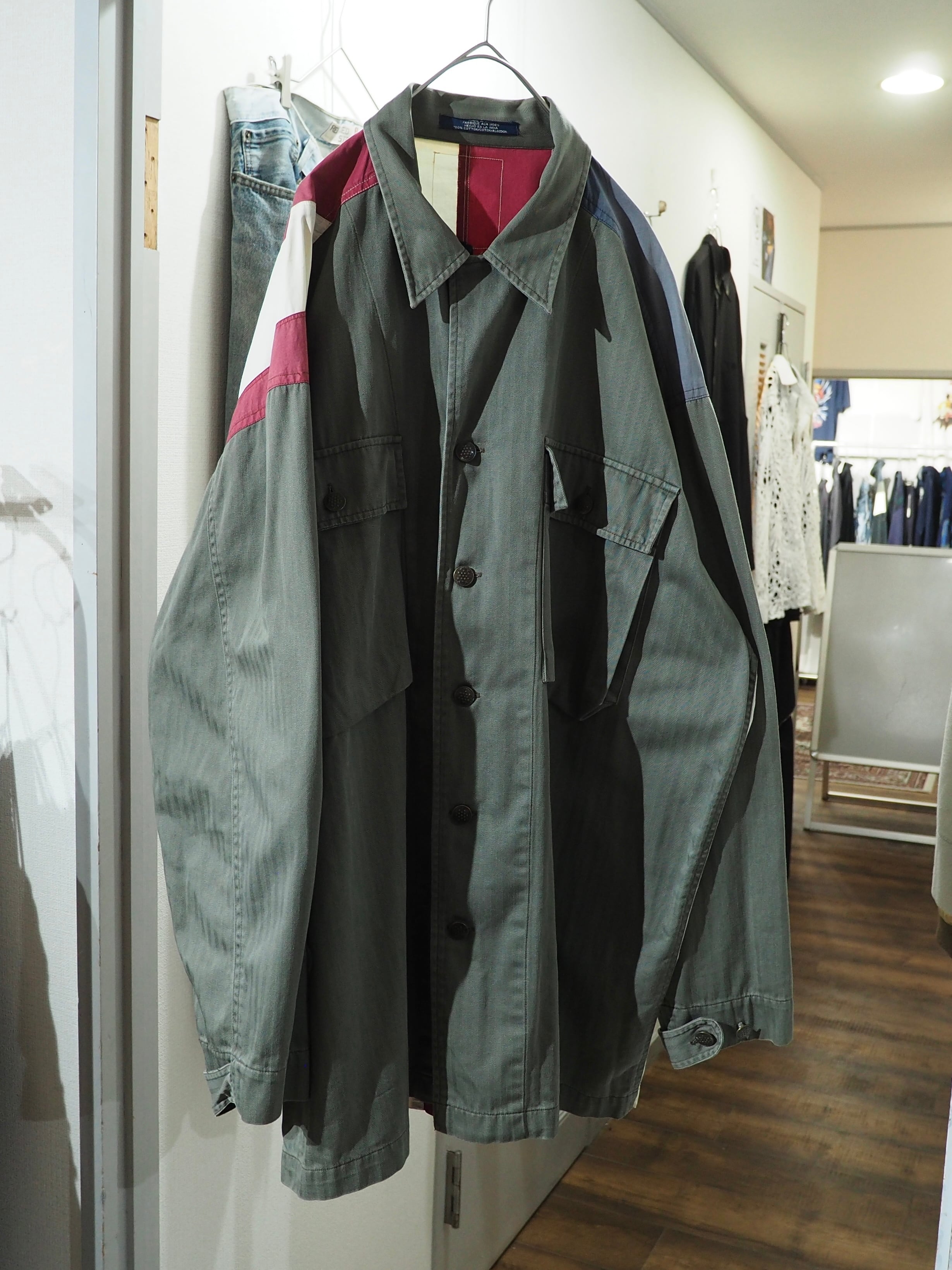 1990s ” 星条旗 ” Stars and Stripes Custom Vintage Loose Military Shirt Jacket