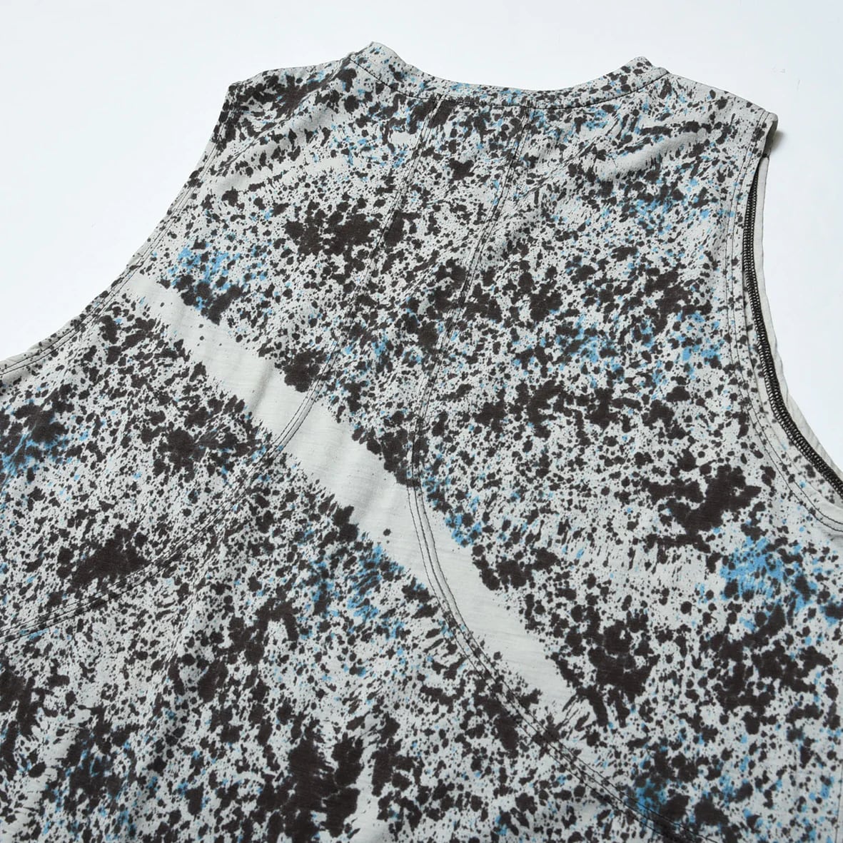 charbon / REDA WOOL SPLASH DYE SLEEVELESS T-SHIRTS（OFF×BRW） | 道