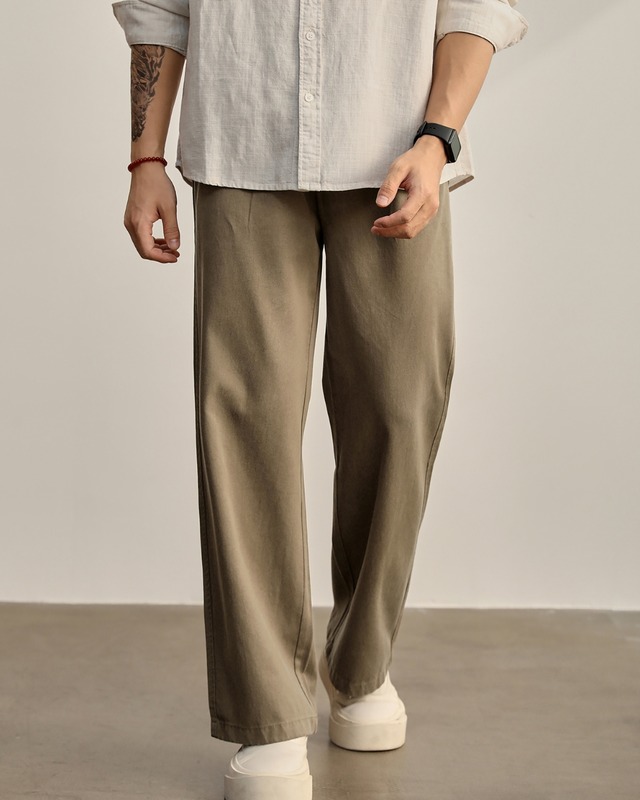リラックス ワイドテーパードパンツ 4色　A101