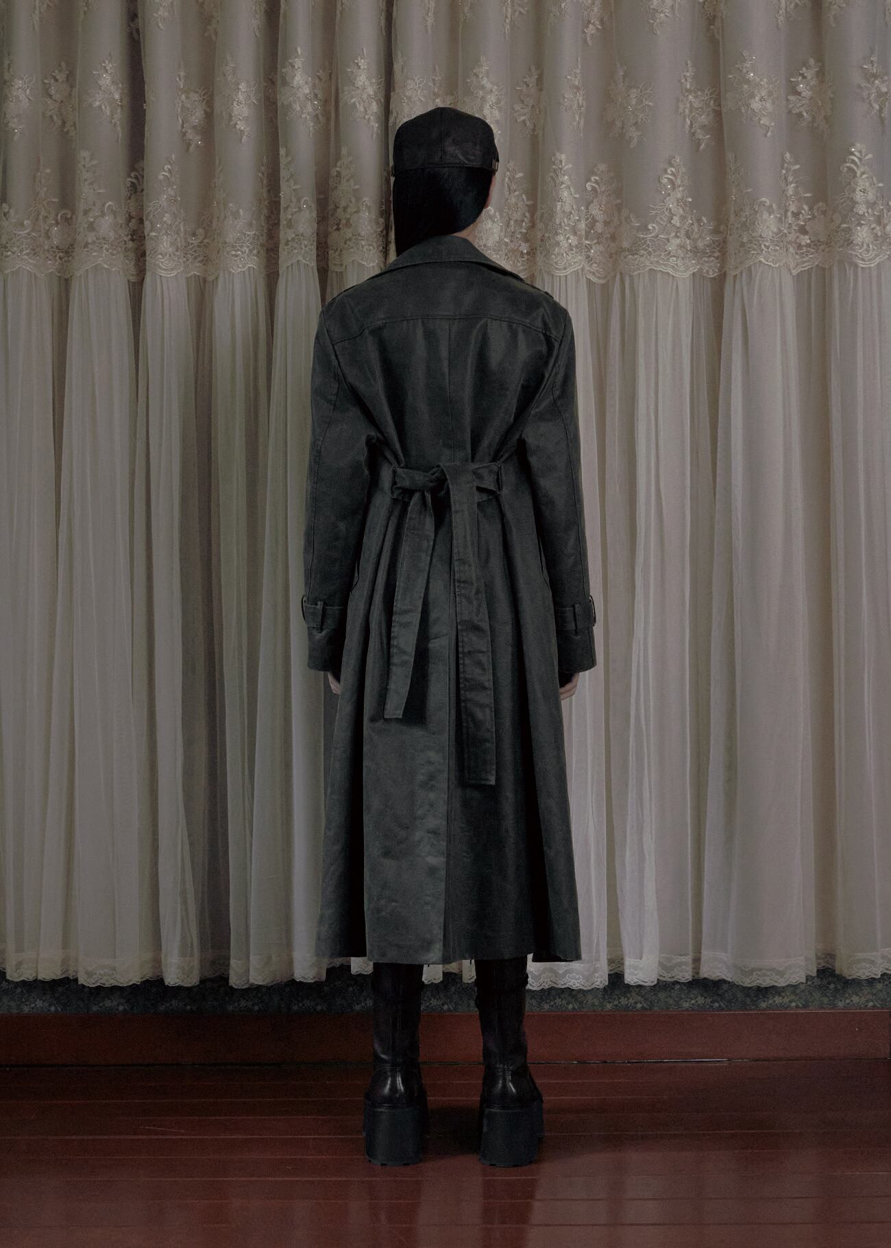 BOHEMIAN SEOUL] COTTON SUEDE TRENCH COAT, BROWN 正規品 韓国