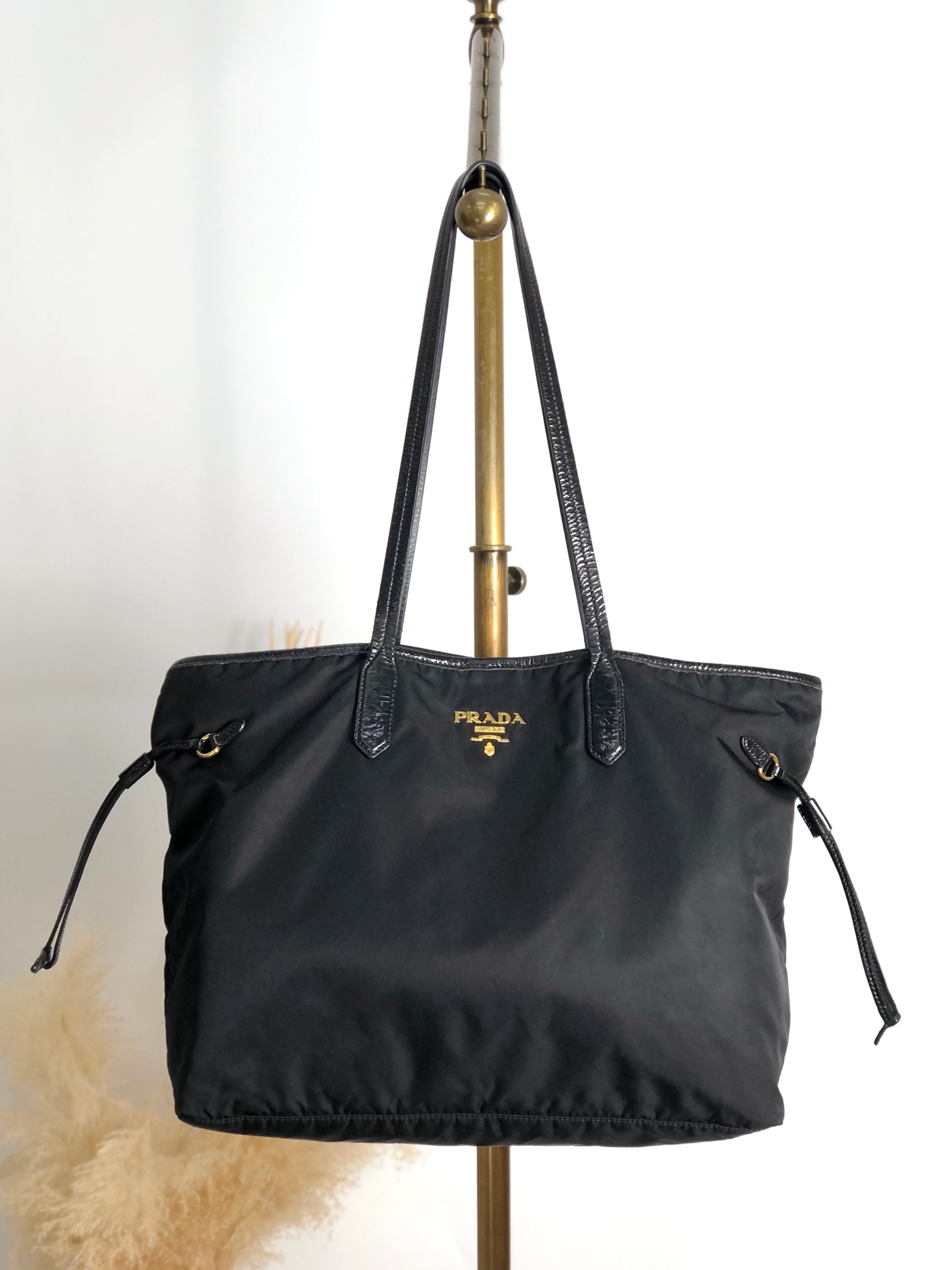PRADA プラダ トートバッグ ブラック ロゴ ナイロン vintage ヴィンテージ オールド 3h573h