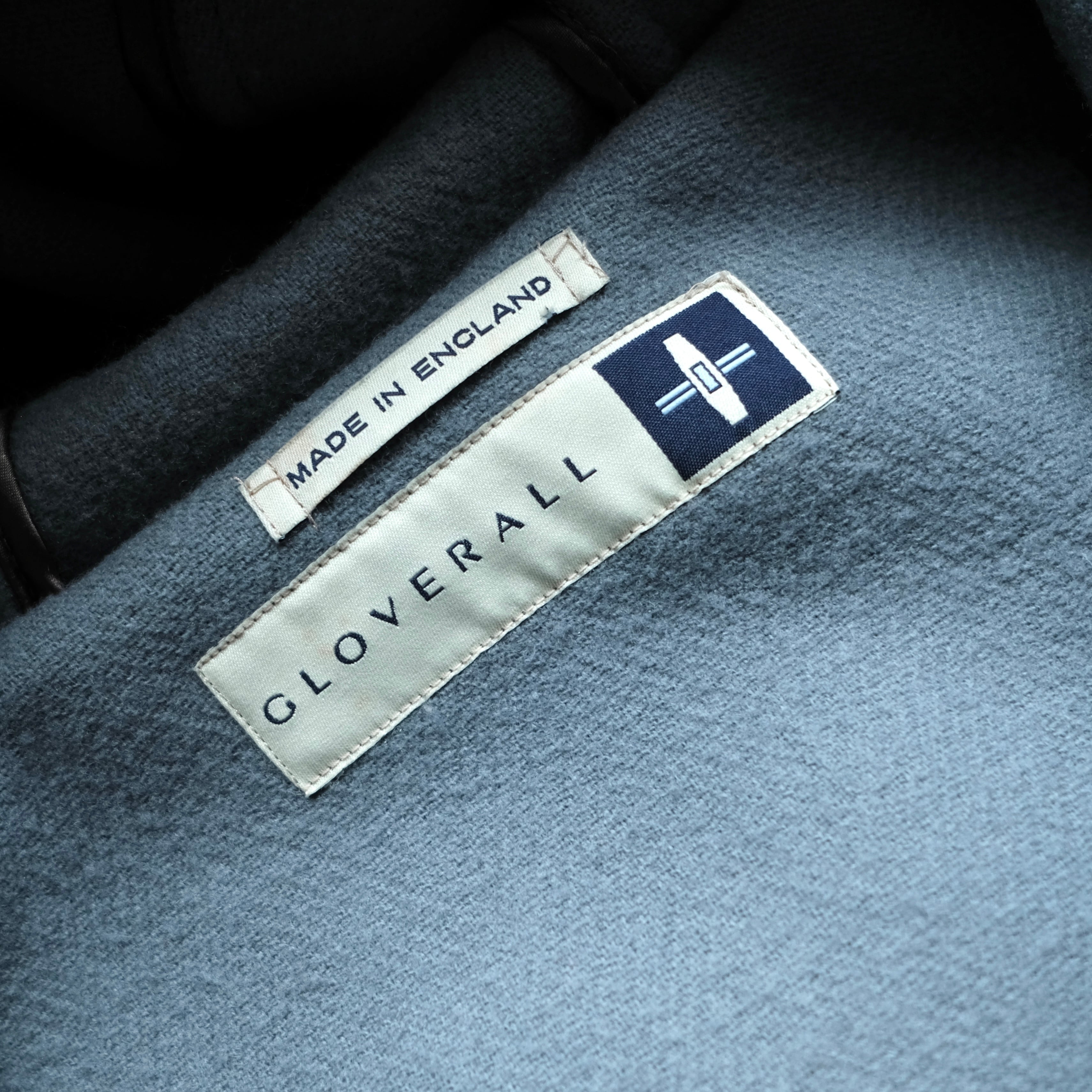 80-90s GLOVERALL KINGSTON HBT DUFFLE COAT BIG SIZE / BLUE GRAY