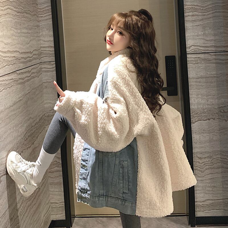 ジャケット オータムウィンタースタイルルーズウール コットン 秋物 冬物 試着室3451902664