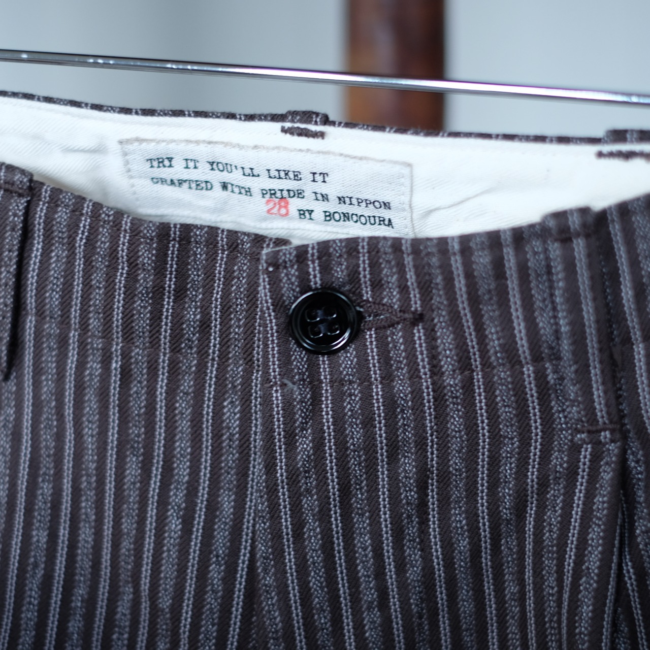 BONCOURA x STRAY SHEEP LIMITED STRIPE COTTON TROUSERS | STRAYSHEEP 