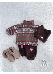 韓国子供服 / 26winter / my bebe / ボアアノラック / キッズ / 冬服 *XS~XL*