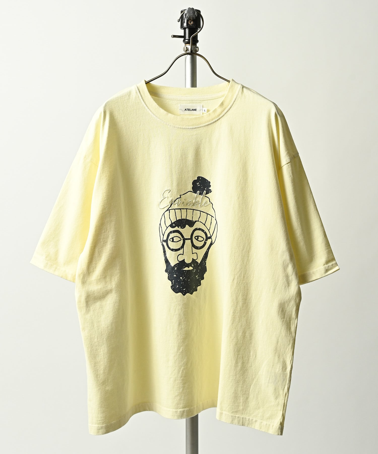 ATELANE 16OE Jersey Pigment - Old Man Pattern (IVO) 26A-14051