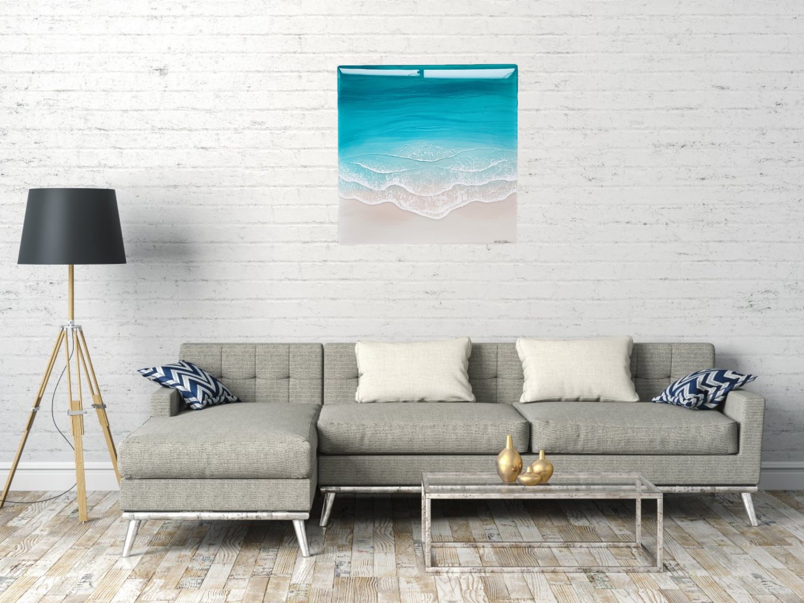 122.オーシャンレジンアート 4wave