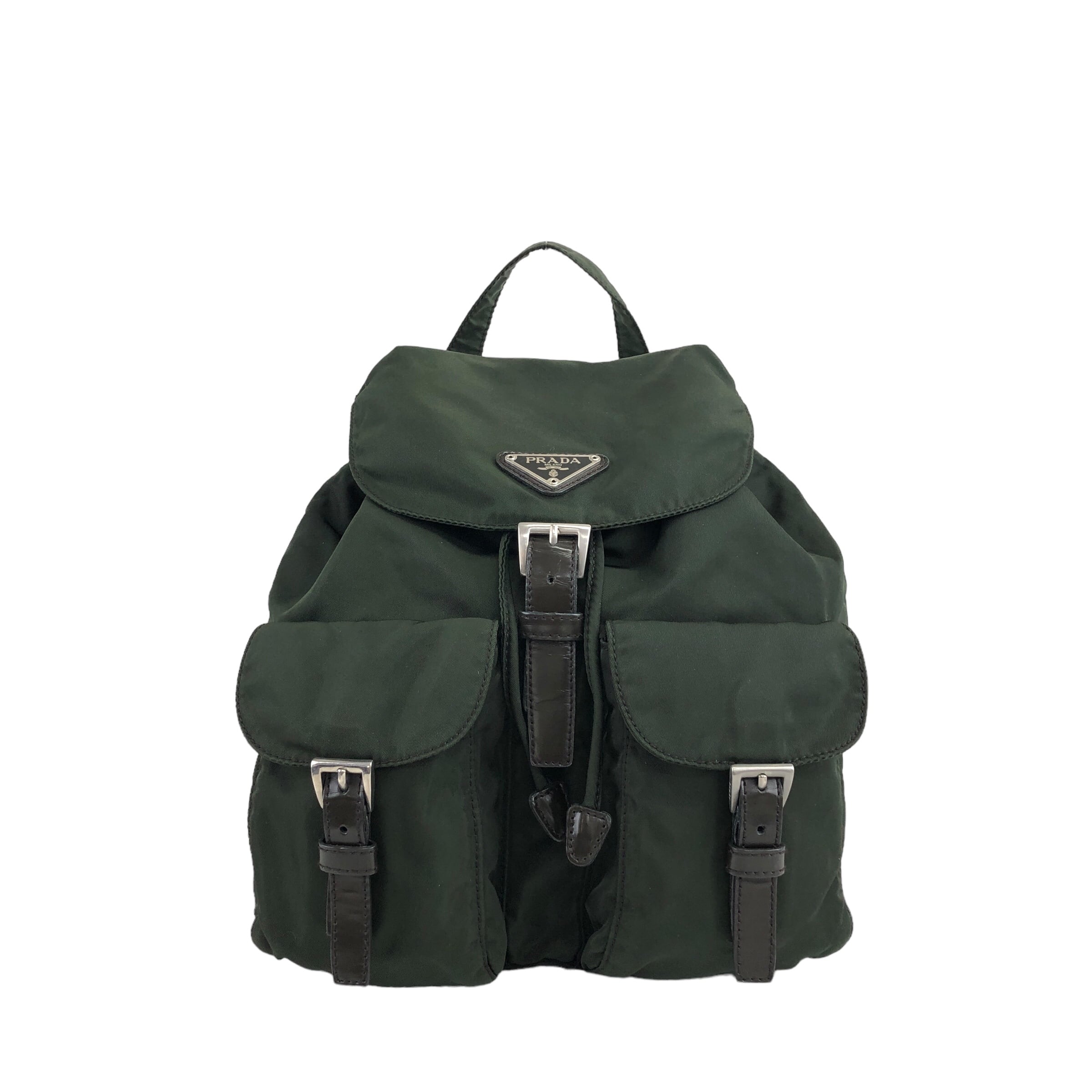 PRADA プラダ バックパック カーキ トライアングルロゴ ナイロン