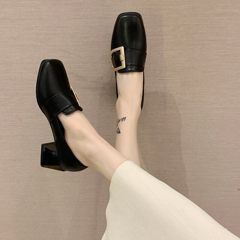 レザースタイルスプリングスタンダードシングルレッド 靴 シューズ レトロ 春物 スクウェア 部族の婦人靴91412132555