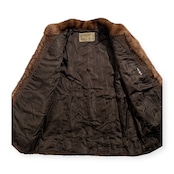 MOONBAT FUR ムーンバットファー 高級 本毛皮 リアルファー ハーフ コート サイズ 11 /ブラウン系 毛皮 婦人服 エレガント 上質