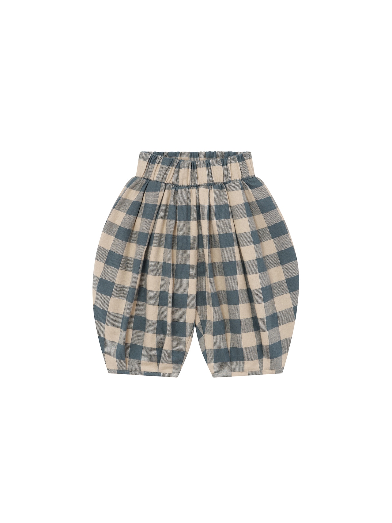 ORGANIC ZOO Fog Blue Gingham Lodge Pants