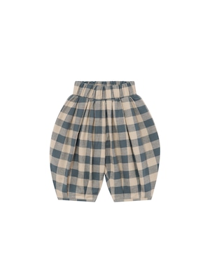 ORGANIC ZOO Fog Blue Gingham Lodge Pants