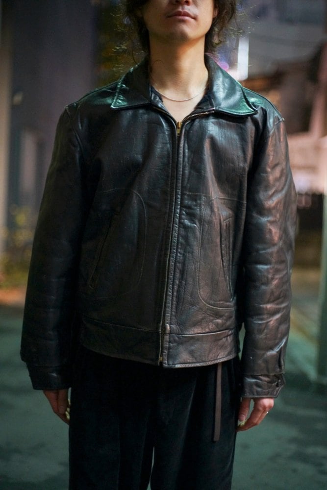 Sears --Oakbrook] Vintage Leather Sports Jacket [1960s