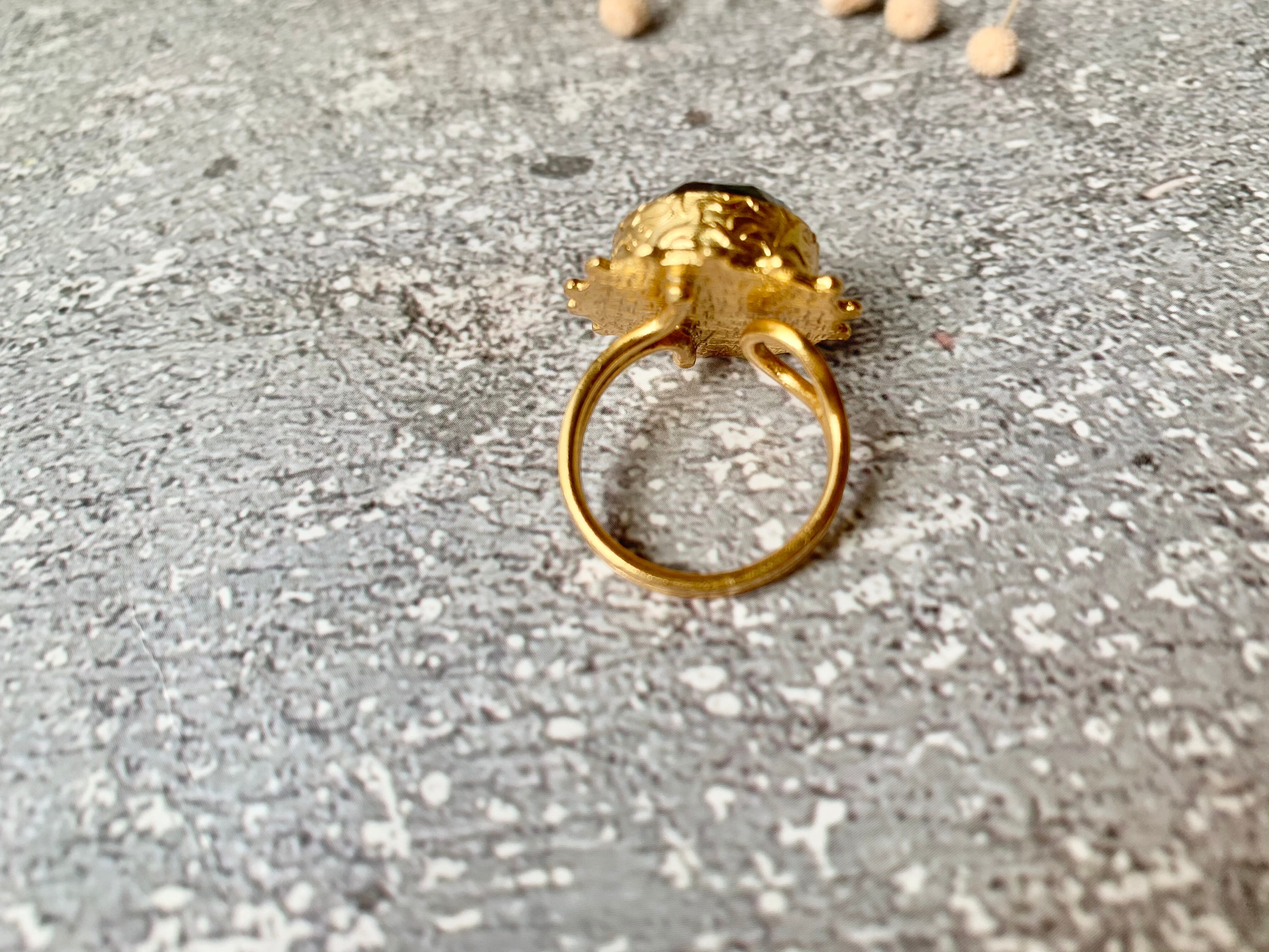 トルコ天然石リング3K