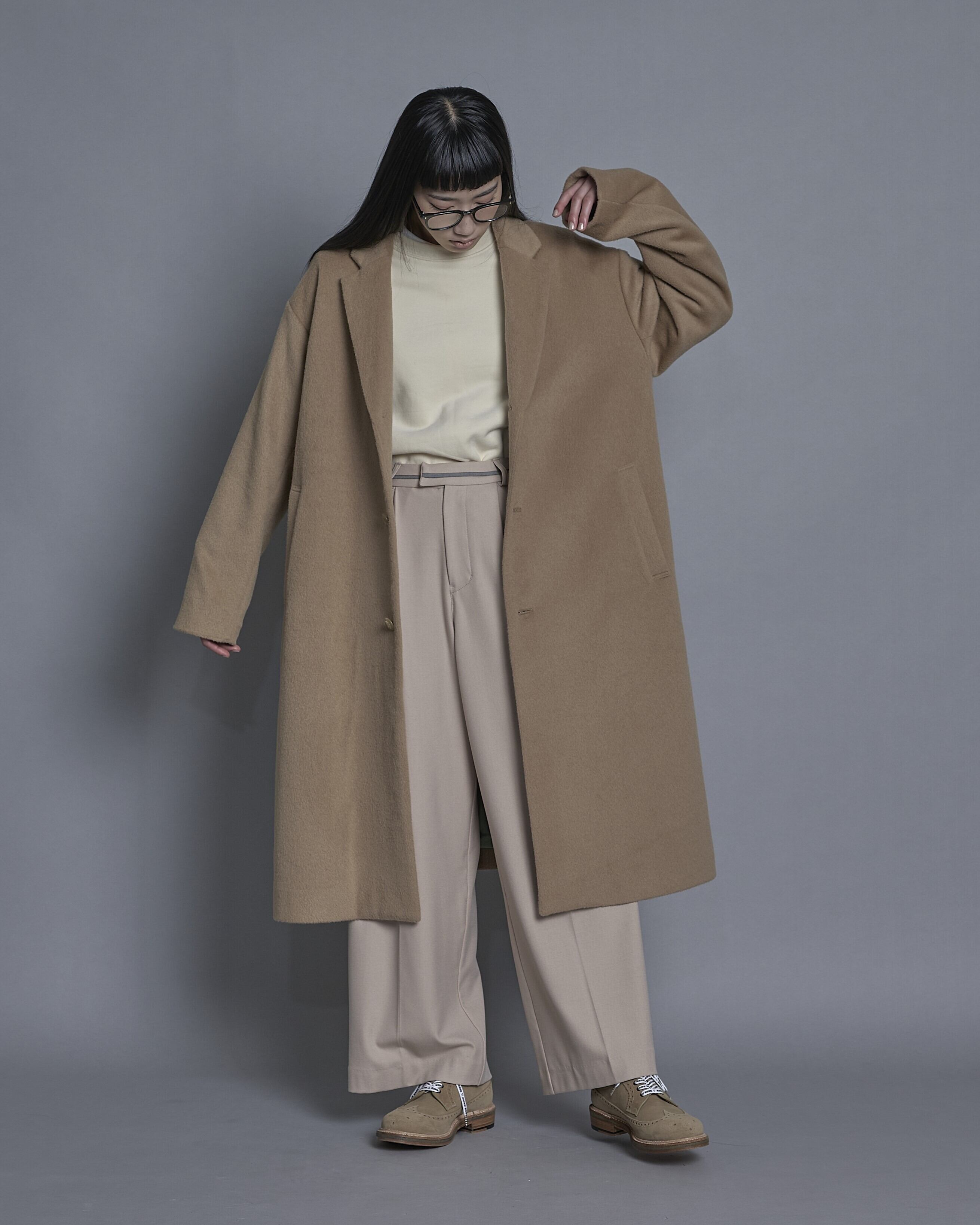 予約販売【THOMAS MAGPIE】Angola Shaggy long coat（2224252