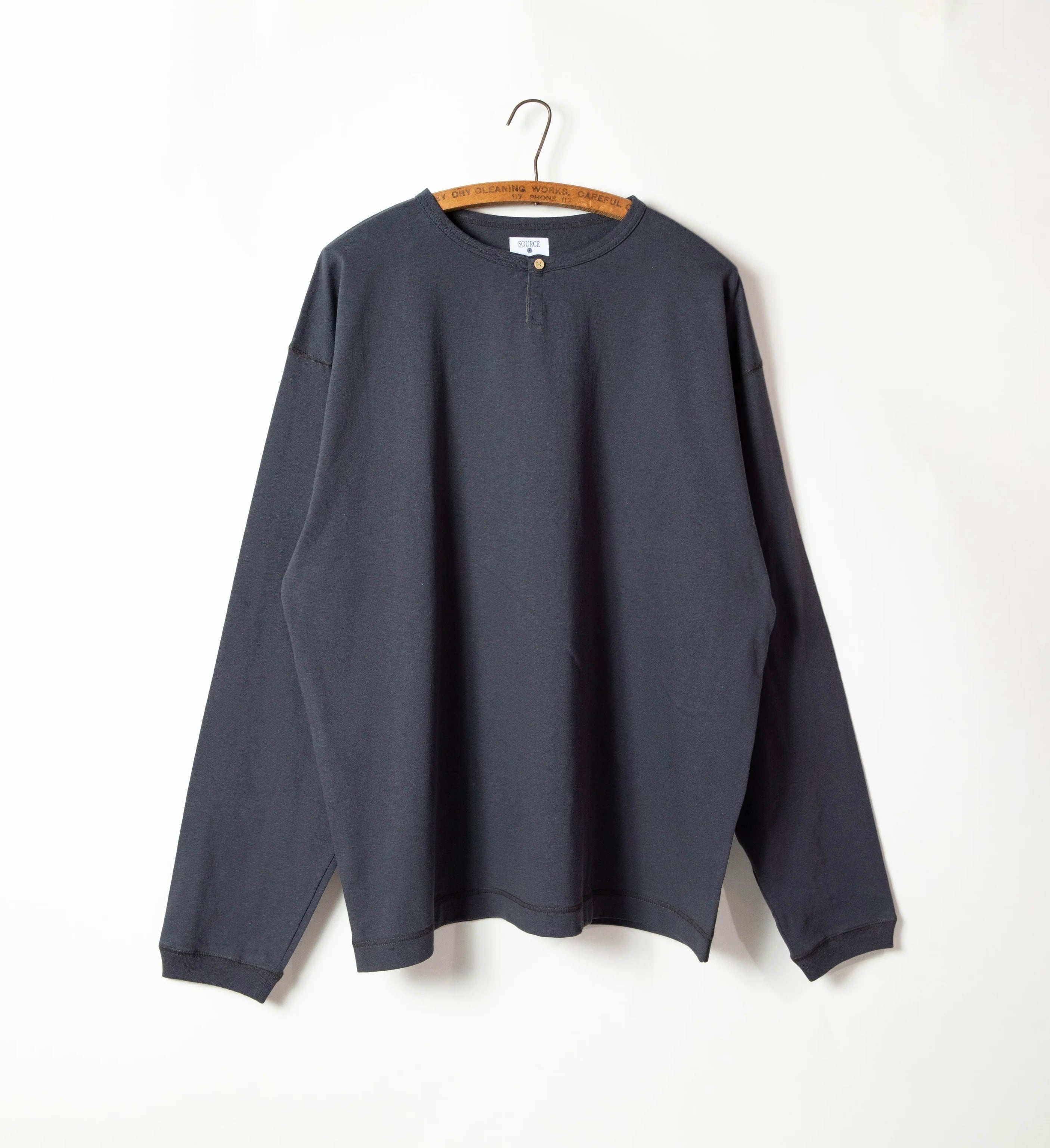 SOURCE DARU HENRY NECK L/S T - BROWN | mill kagoshima