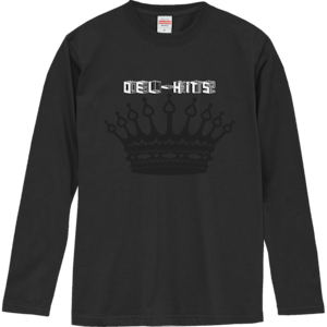 DEL-T ロングスリーブTシャツ　M  黒い王冠とロゴ