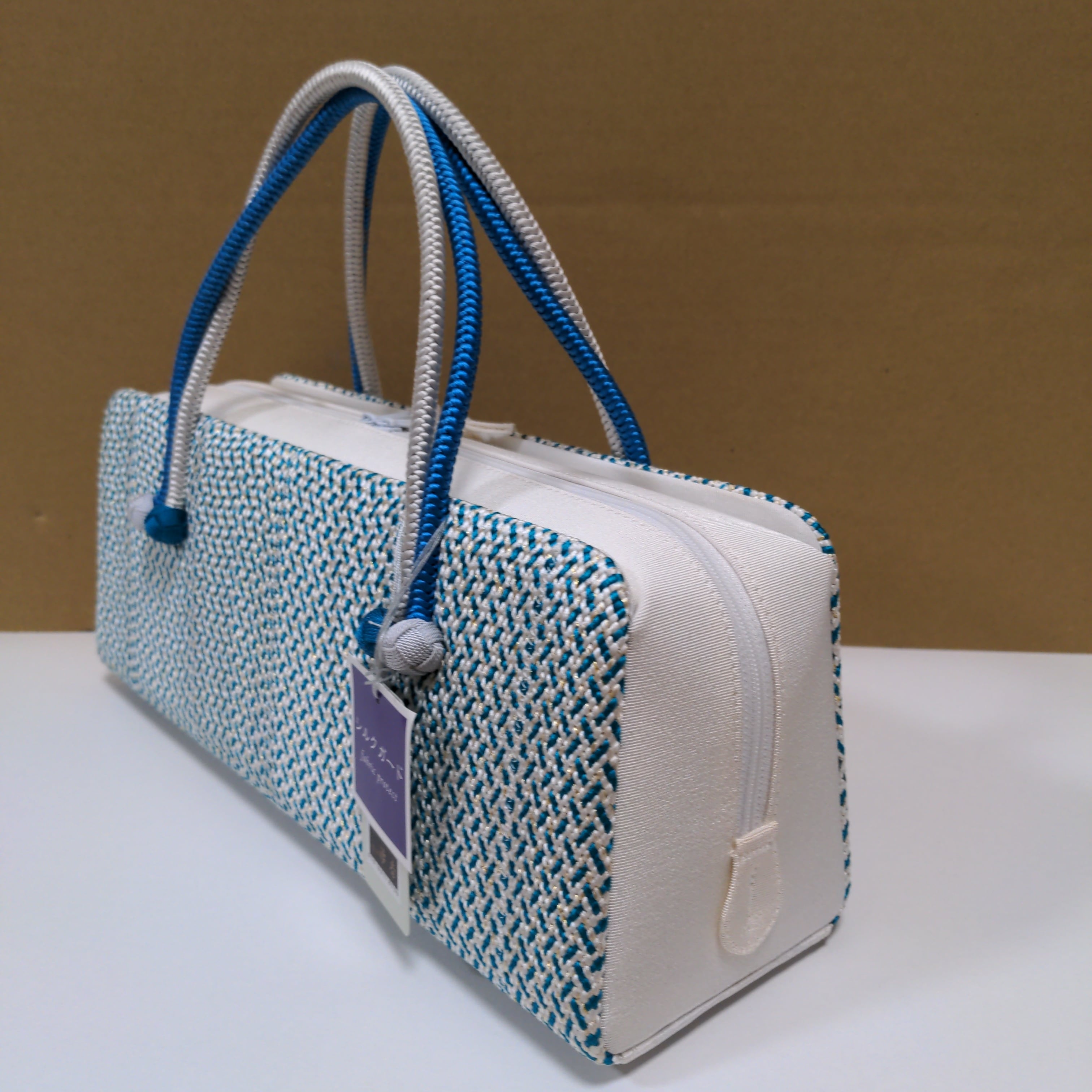 和洋兼用バッグ 小田巻き付き あおり 利休 バッグ 組織りの生地