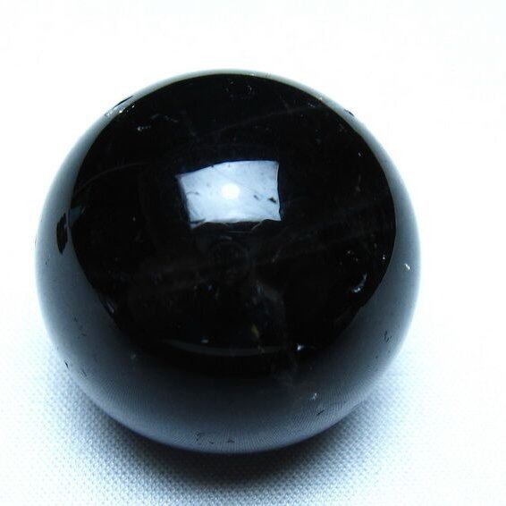 黒水晶 丸玉 モリオン 丸玉 34mm スフィア 置物 原石 141-7560