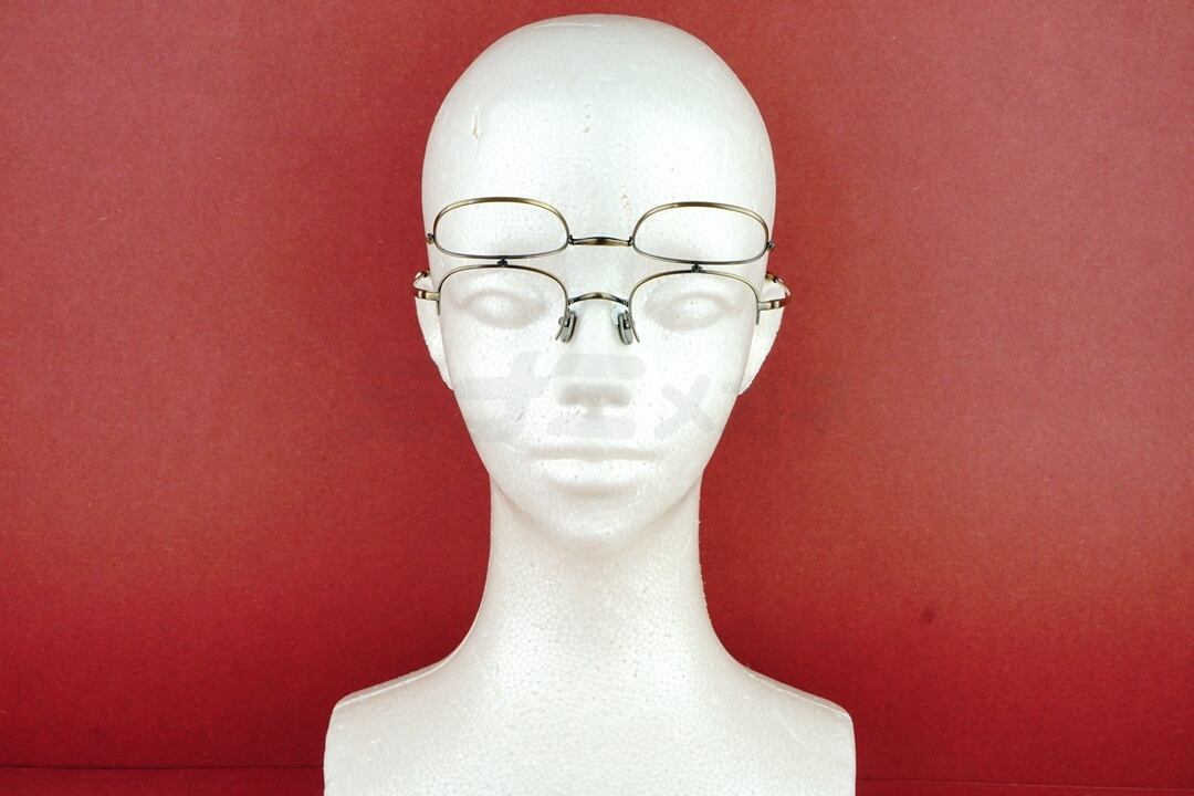 KameManNen 単式 跳ね上げ メガネ KMN-145 AG スクエア クラシカル