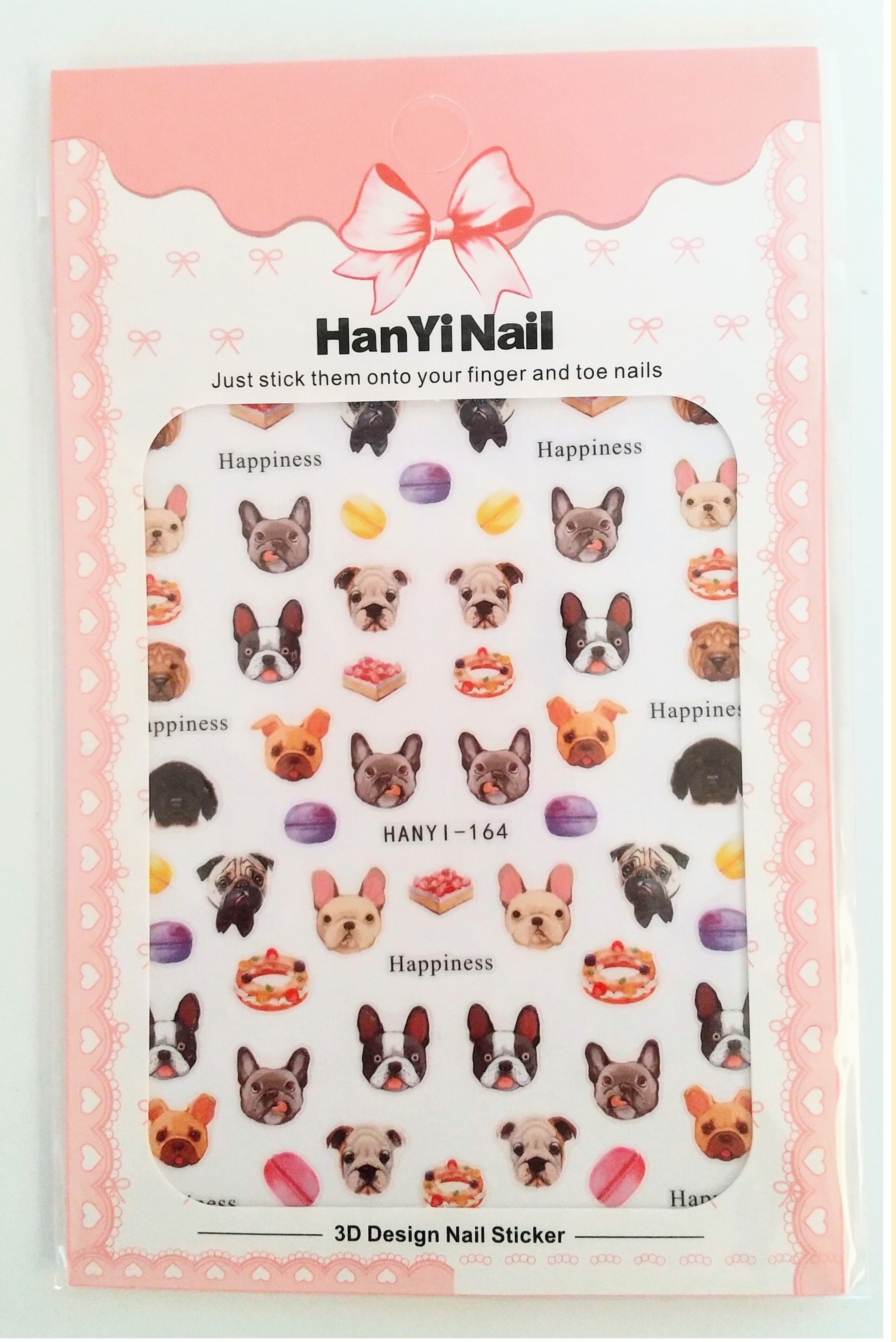 ネイルシール②】 犬 鼻ぺちゃ フレンチブルドッグ かわいい いぬ 顔