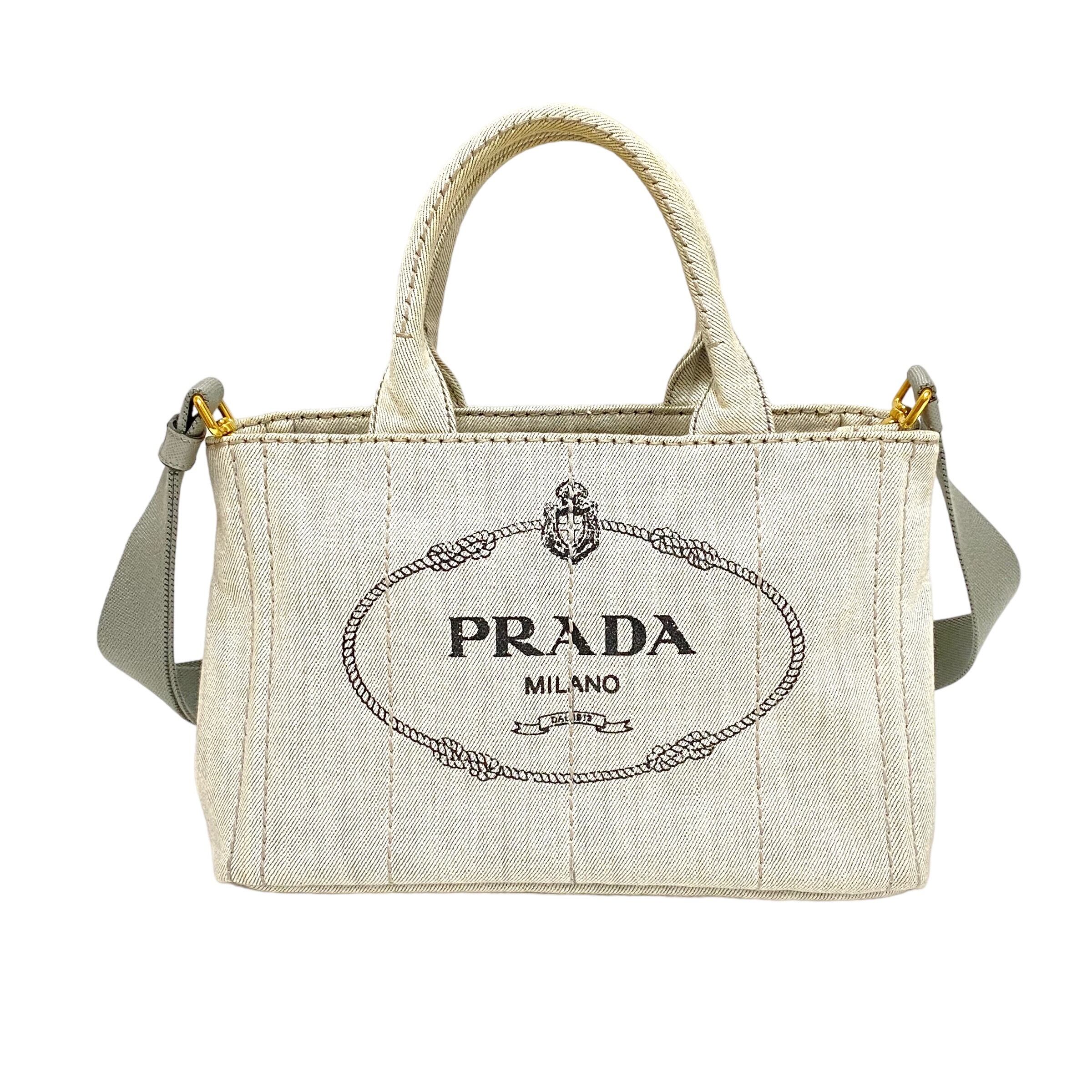 PRADA プラダ カナパ デニム ２ｗａｙバッグ グレー 10235-202305 | rean