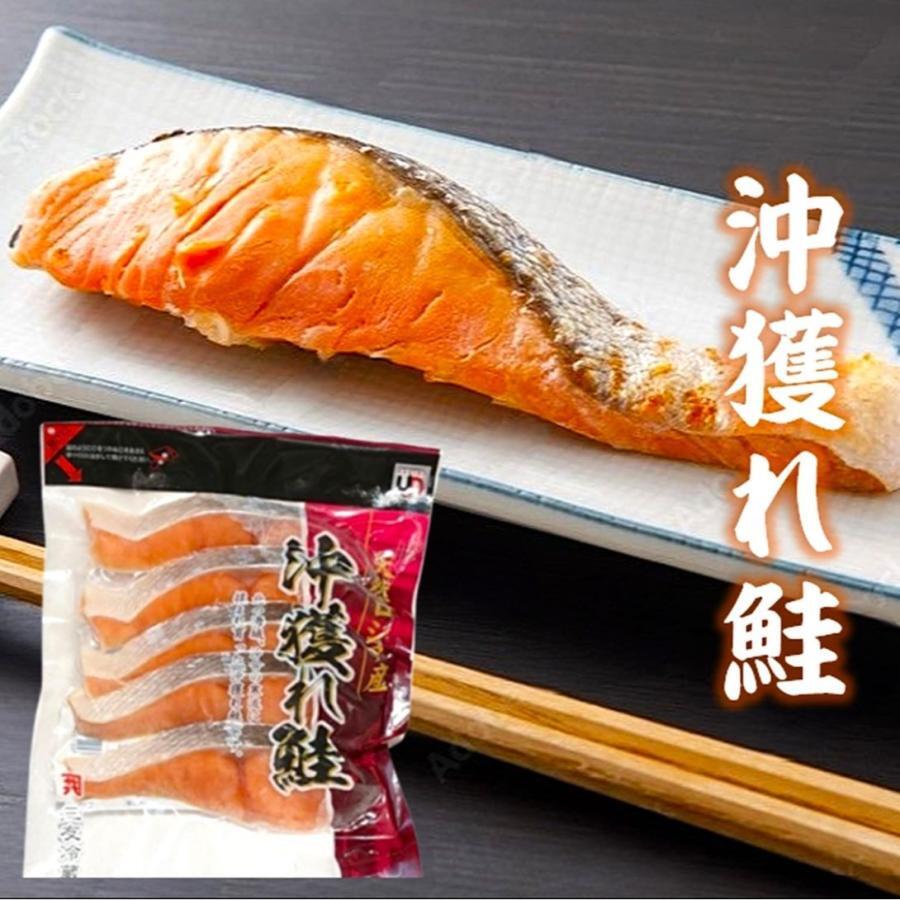 沖穫れ鮭 切身 5切 天然 ロシア沖産 真空パック 北海道 鮭 白鮭